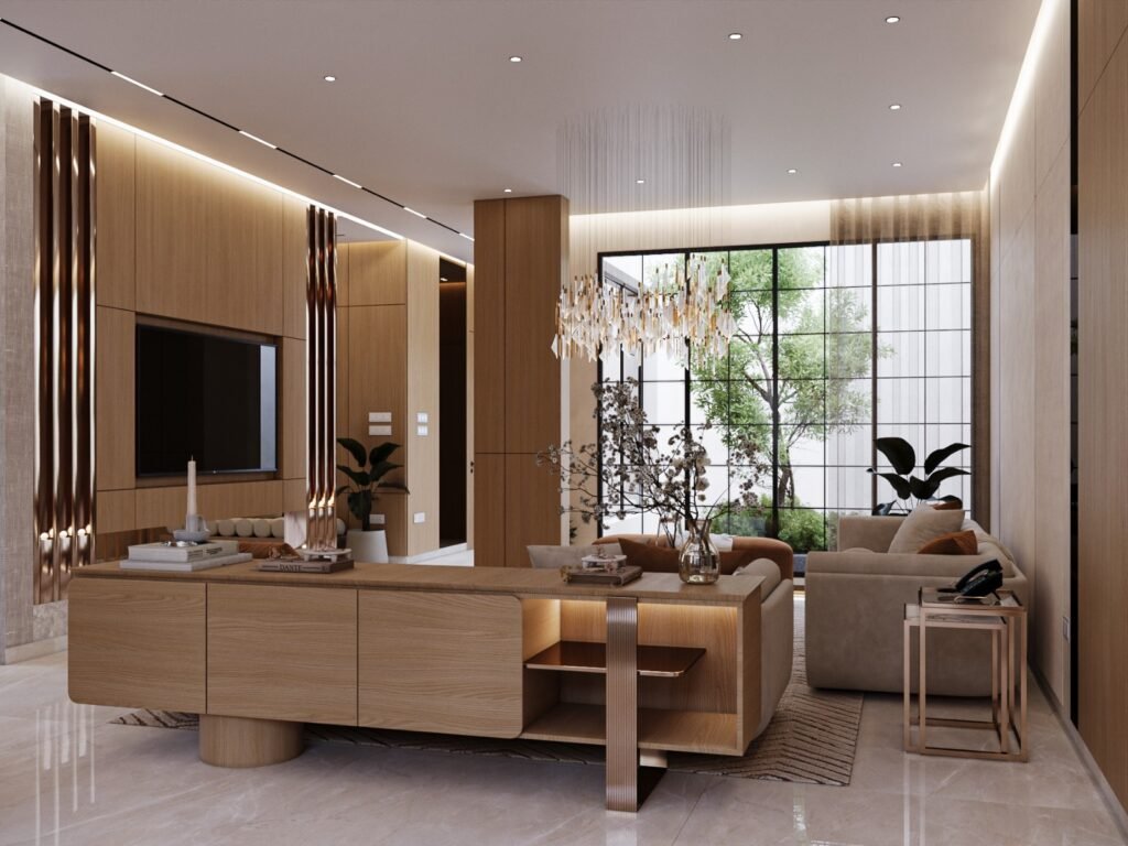 مشــــــــــروع تصميم داخلي فـيـــــــــــلا سكنيــــة