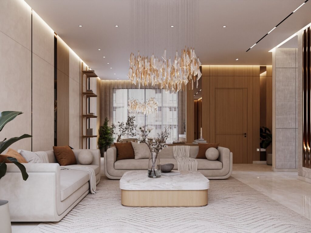 مشــــــــــروع تصميم داخلي فـيـــــــــــلا سكنيــــة