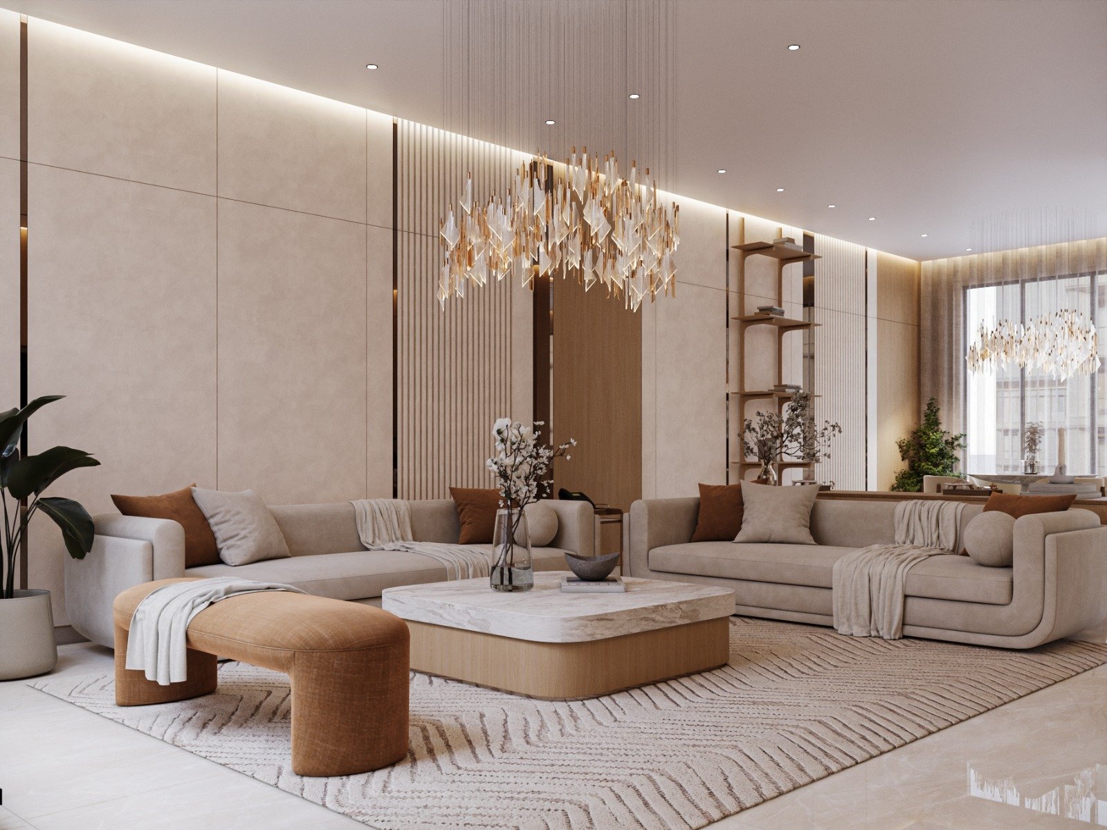 مشــــــــــروع تصميم داخلي فـيـــــــــــلا سكنيــــة