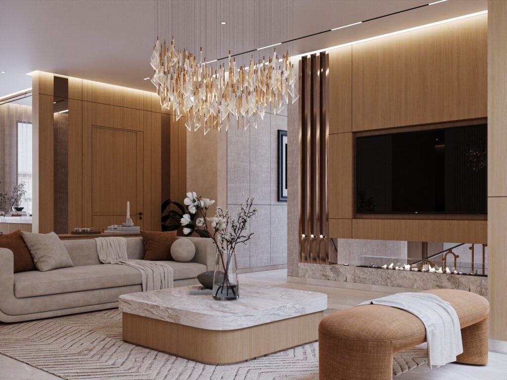 مشــــــــــروع تصميم داخلي فـيـــــــــــلا سكنيــــة