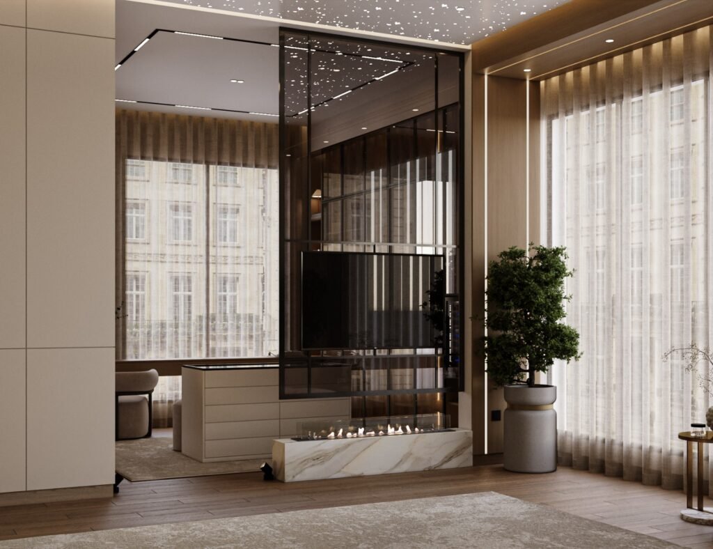 مشــــــــــروع تصميم داخلي فـيـــــــــــلا سكنيــــة