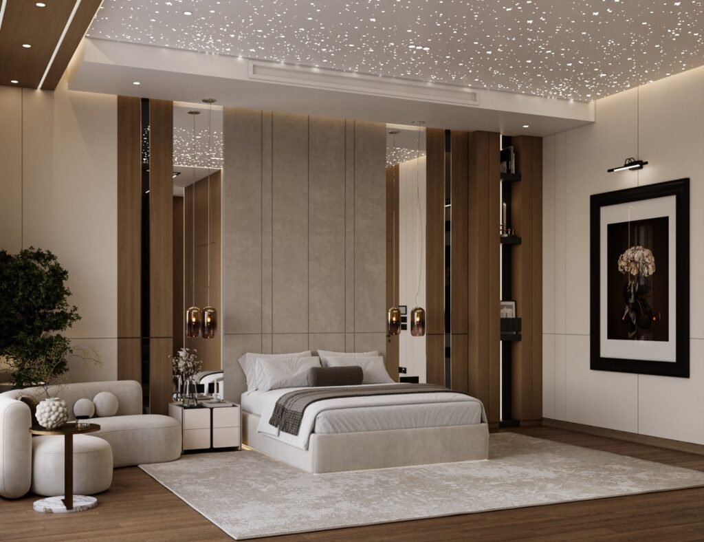 مشــــــــــروع تصميم داخلي فـيـــــــــــلا سكنيــــة